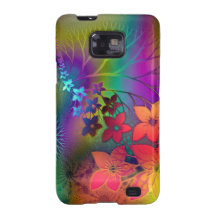 Psychedelic Floral Galaxy SII Cases