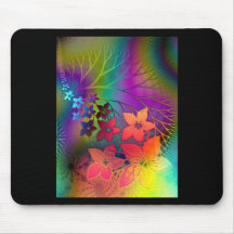 Psychedelic Floral Mousepad