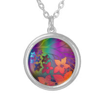 Psychedelic Floral Necklace