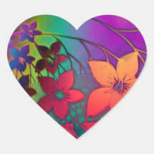 Psychedelic Floral Stickers
