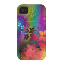 Psychedelic Floral Vibe iPhone 4 Cover
