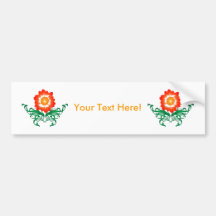 Psychedelic Flower: Vector Drawing: Bumper Sticker