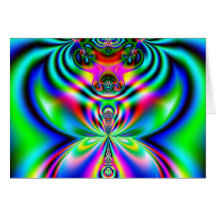 Psychedelic Flutterby Greeting Card