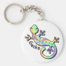 Psychedelic Gecko keychain