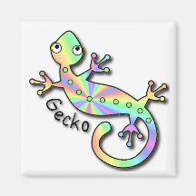 Psychedelic Gecko Magnet