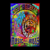 Psychedelic Hippiefest Music Poster posters