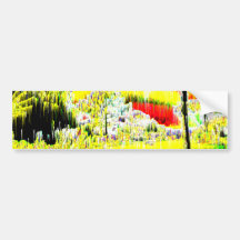 Psychedelic Landscape Bumper Stickers