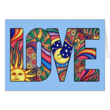Psychedelic Love Card