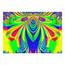Psychedelic Love Explosion Fractal Custom Invites