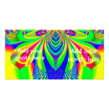 Psychedelic Love Explosion Fractal Photo Greeting Card