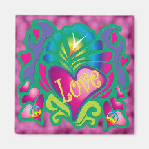 Psychedelic Love Magnets