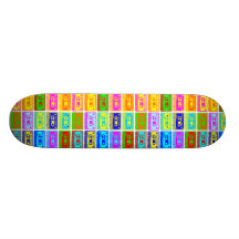 Psychedelic Mix Tape Pop Skateboard