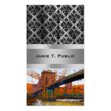 Psychedelic NYC: Brooklyn Bridge #1 Business Card
