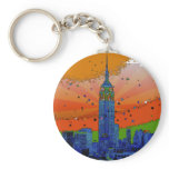 Psychedelic NYC: Empire State Building #3 Key Chains