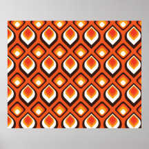 Psychedelic orange poster