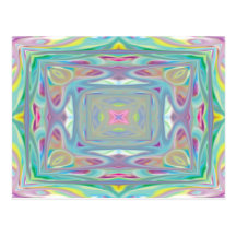 Psychedelic Pastel card Postcard