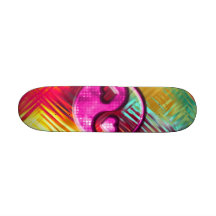 Psychedelic Peace Love Design Skate Board Decks