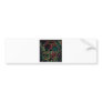 psychedelic peace sign bumper sticker