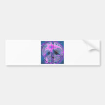 psychedelic peace sign bumper stickers