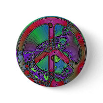 psychedelic peace sign buttons