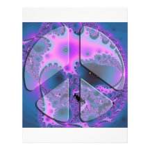 psychedelic peace sign customized letterhead