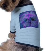 psychedelic peace sign doggie tee