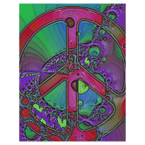 psychedelic peace sign custom flyer