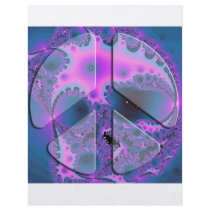 psychedelic peace sign custom flyer