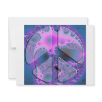 psychedelic peace sign custom invites