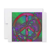 psychedelic peace sign personalized announcements