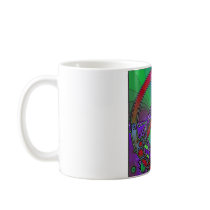 psychedelic peace sign mug