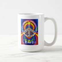 Psychedelic Peace Sign Mugs