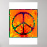 psychedelic peace sign poster