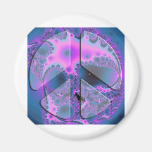 psychedelic peace sign refrigerator magnets