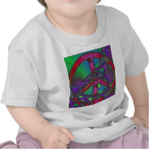 psychedelic peace sign t shirt