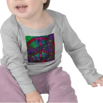 psychedelic peace sign tee shirt