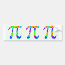 Psychedelic Pi Sign Bumper Sticker