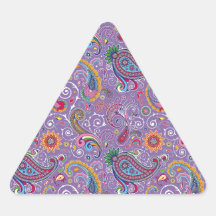 Psychedelic Purple Paisley Stickers