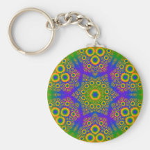 Psychedelic Radial Pattern: Key Chain