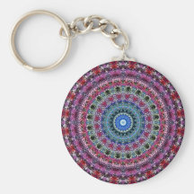 Psychedelic Radial Pattern: Keychains