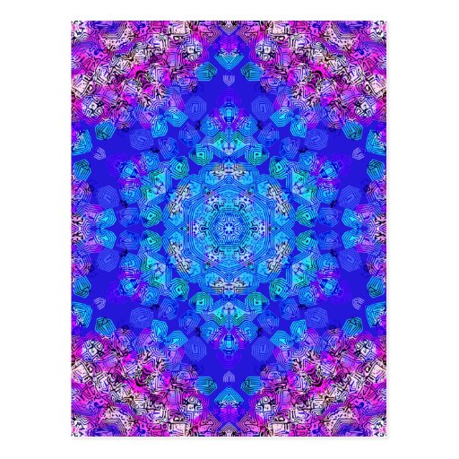 Psychedelic Radial Pattern: Post Card