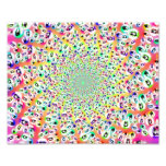 Psychedelic Rainbow Eyes Mandala Photo Art