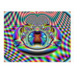 Psychedelic Rainbow Laser Beams Fractal Postcards