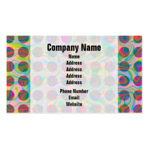 Psychedelic Rainbow Spots Pattern Business Card