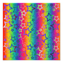 Psychedelic Rainbow Stars