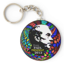 Psychedelic Ron Paul Keychain