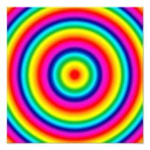Psychedelic Round Rainbow Pattern Photo