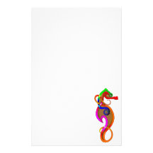 Psychedelic Seahorse Custom Stationery