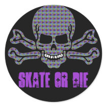 psychedelic skull and crossbones