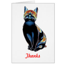 Psychedelic Solarized Kitty Card
